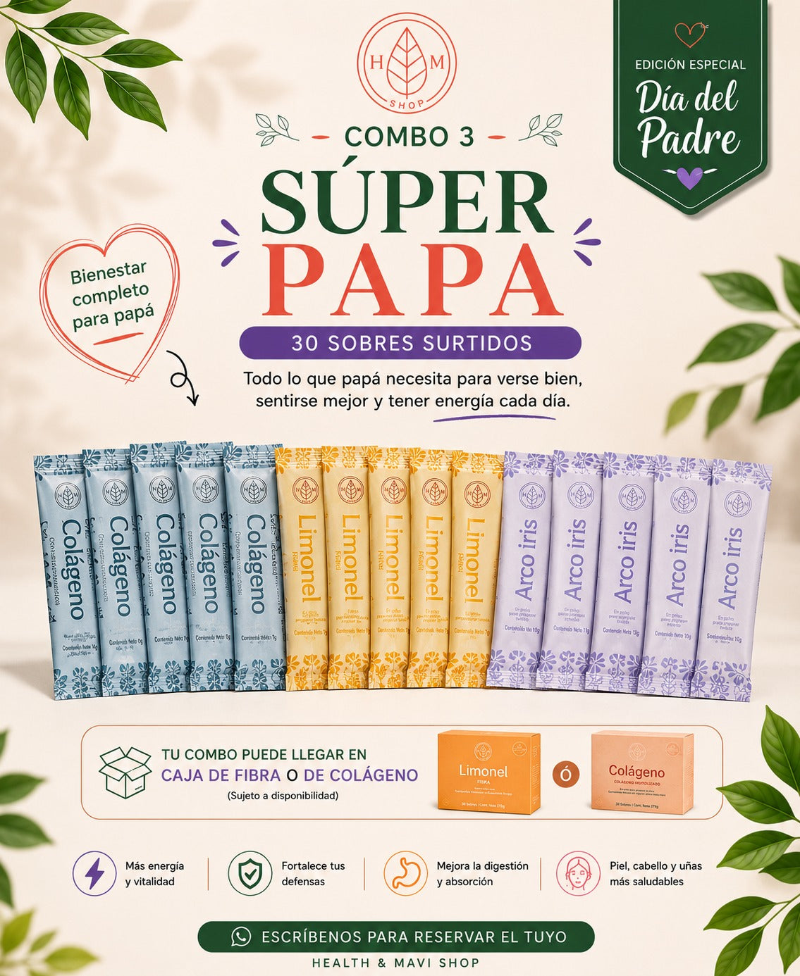 Combo Súper Papá: 30 Sobres Surtidos